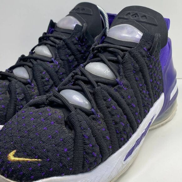 Nike Lebron Sz 5.5Y XVII GS Basketball Shoes Lakers Black CW2760-004 Youth - Picture 10 of 10